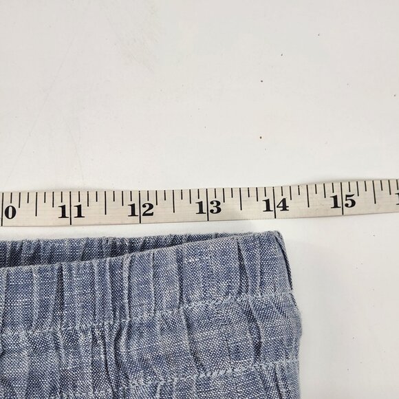 Athleta Cabo Linen Joggers Womens Size 2 Chambray Blue Athleisure Lounge - Picture 7 of 10